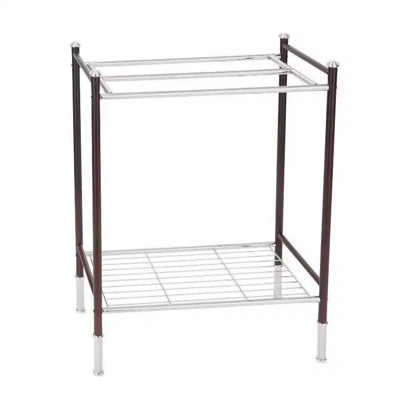 Porte-serviettes double gris - Organisez tout