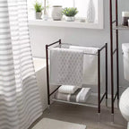 Porte-serviettes double gris - Organisez tout
