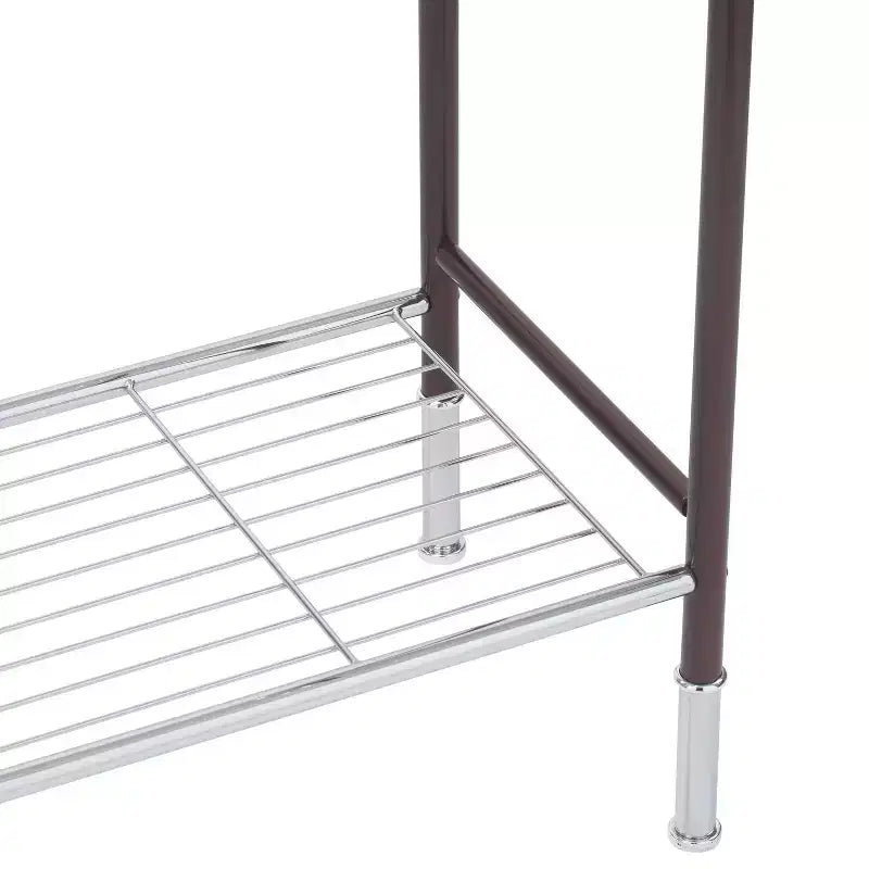 Porte-serviettes double gris - Organisez tout