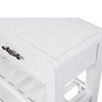 Table console de 42 po avec tiroirs et étagères à niveaux