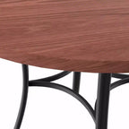 VECELO Table à manger ronde 36" pour 4, plateau de table de bar en faux marbre avec pieds en métal pour cuisine, petits espaces