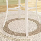VECELO Table à manger ronde 36" pour 4, plateau de table de bar en faux marbre avec pieds en métal pour cuisine, petits espaces