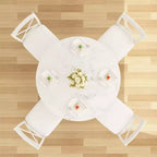 VECELO Table à manger ronde 36" pour 4, plateau de table de bar en faux marbre avec pieds en métal pour cuisine, petits espaces