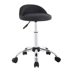 FDW Salon Chair Height Adjustable Rolling Stool Swivel Spa Chair with Comfortable PU Leather Seat & Chrome-Plated Metal Base