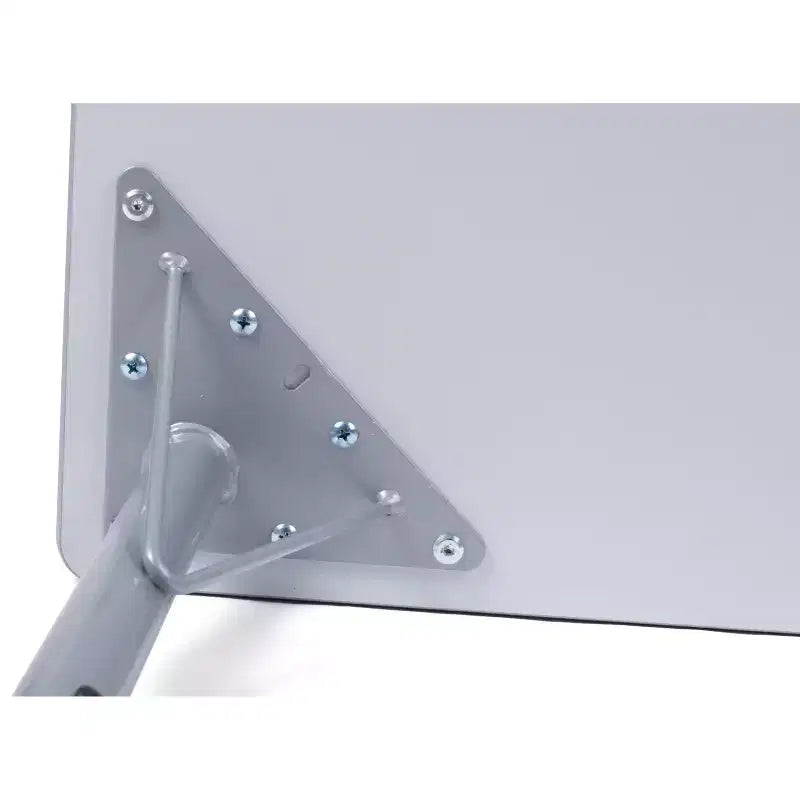 Ensemble table et chaises d'activités Bintiva - Table 60x120 cm à bords pulvérisés gris avec pieds réglables et 4 chaises de classe ZUUL bleues de 30 cm