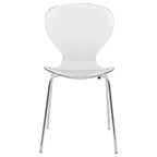 LeisureMod Bristol Ensemble de Salle à Manger 5 Pièces Blanc - Table Ronde et 4 Chaises de Salle à Manger Ergonomiques en Plastique