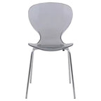 LeisureMod Bristol Ensemble de Salle à Manger 5 Pièces Blanc - Table Ronde et 4 Chaises de Salle à Manger Ergonomiques en Plastique