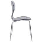 LeisureMod Bristol Ensemble de Salle à Manger 5 Pièces Blanc - Table Ronde et 4 Chaises de Salle à Manger Ergonomiques en Plastique