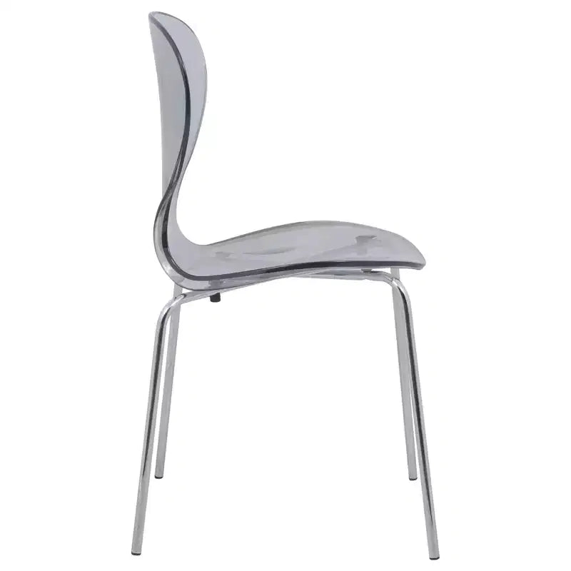 LeisureMod Bristol Ensemble de Salle à Manger 5 Pièces Blanc - Table Ronde et 4 Chaises de Salle à Manger Ergonomiques en Plastique