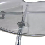 LeisureMod Bristol Ensemble de Salle à Manger 5 Pièces Blanc - Table Ronde et 4 Chaises de Salle à Manger Ergonomiques en Plastique