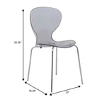 LeisureMod Bristol Ensemble de Salle à Manger 5 Pièces Blanc - Table Ronde et 4 Chaises de Salle à Manger Ergonomiques en Plastique