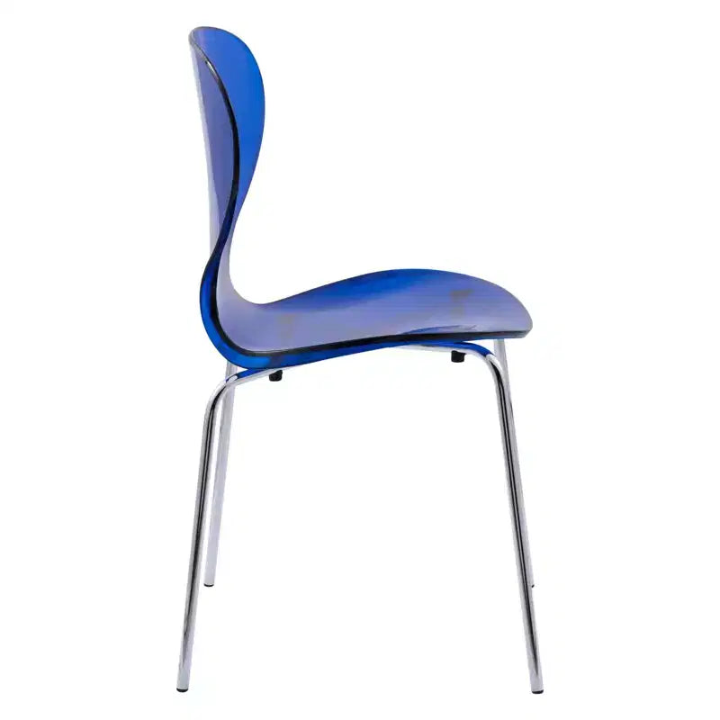 LeisureMod Bristol Ensemble de Salle à Manger 5 Pièces Blanc - Table Ronde et 4 Chaises de Salle à Manger Ergonomiques en Plastique