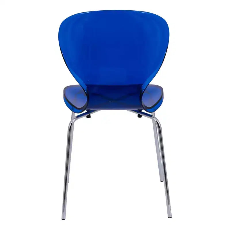 LeisureMod Bristol Ensemble de Salle à Manger 5 Pièces Blanc - Table Ronde et 4 Chaises de Salle à Manger Ergonomiques en Plastique