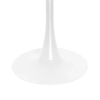 LeisureMod Bristol Ensemble de Salle à Manger 5 Pièces Blanc - Table Ronde et 4 Chaises de Salle à Manger Ergonomiques en Plastique