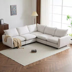 Ensemble de canapé modulaire capitonné moderne 5 pièces Christopher Knight Home Acker, blanc