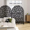 Helen Street 01 Black Arched Galvanized Steel Screen 183x120x40cm