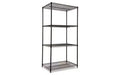 Alera NSF Certified Industrial Four-Shelf Wire Shelving Kit, 36w x 24d x 72h, Black