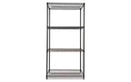 Kit d'étagères métalliques Alera certifié NSF, à quatre niveaux, 91,4 cm de large x 61 cm de profondeur x 183 cm de haut, noir