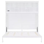 Lit escamotable Queen Size Whisen Modern Design, se plie dans une armoire avec étagères supérieures et ports USB