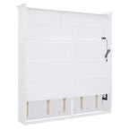 Lit escamotable Queen Size Whisen Modern Design, se plie dans une armoire avec étagères supérieures et ports USB