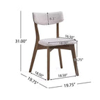 Ensemble de salle à manger rembourré Christopher Knight Home Walton 7 pièces en bois d'hévéa de style milieu de siècle