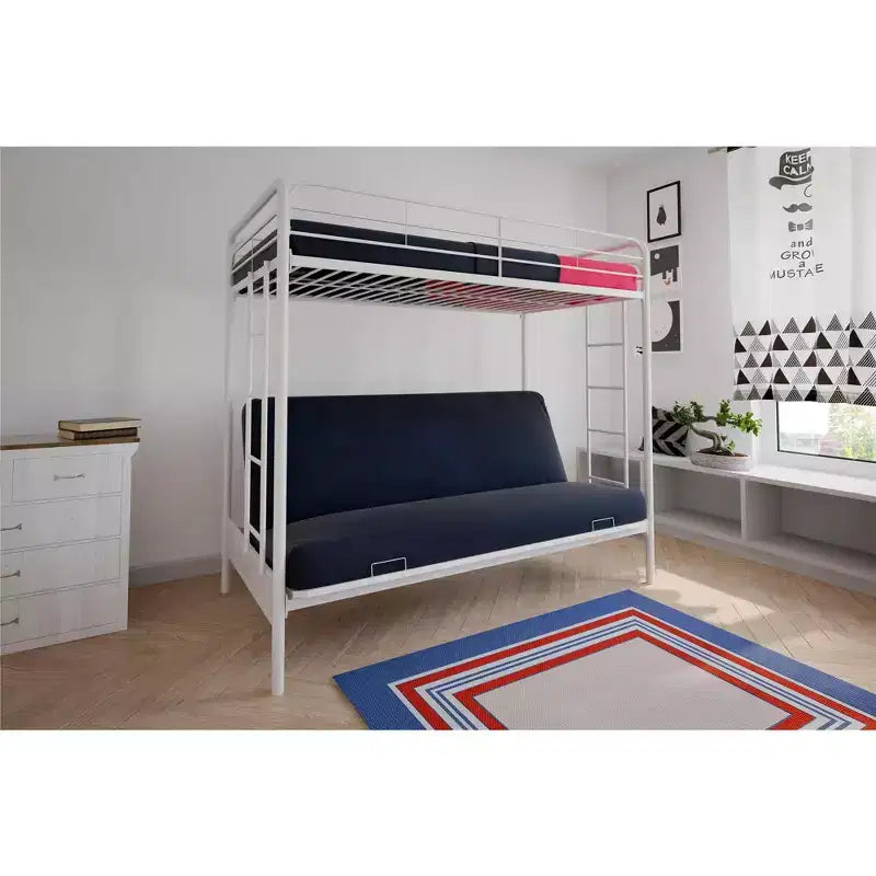Lit superposé DHP Twin Over Futon en métal