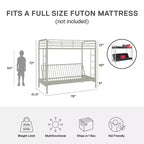 Lit superposé DHP Twin Over Futon en métal