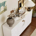 Famapy 4 - Commode de salon à motif diamant à 4 portes