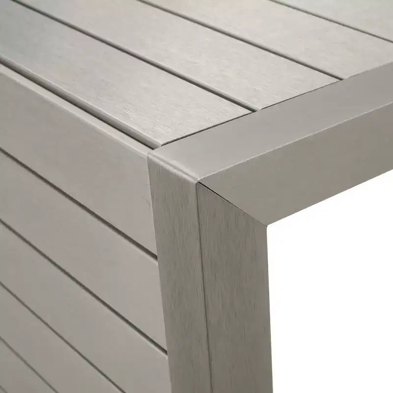 MAYEERTY Table d'appoint moderne en aluminium avec rangement Argent