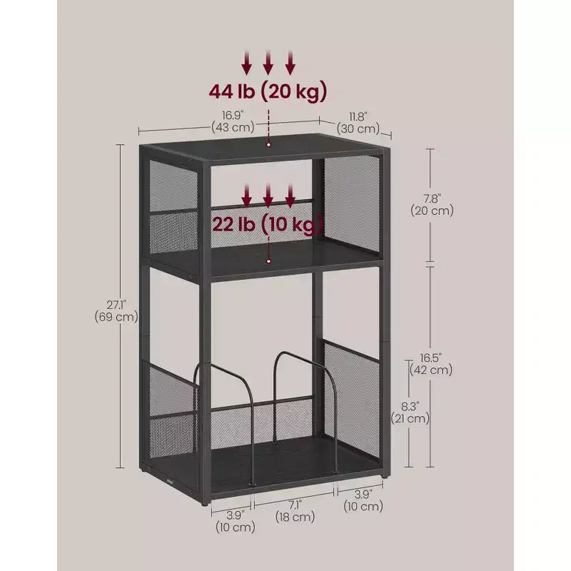 Meuble de rangement pour platine vinyle à 3 niveaux et table d'appoint – Peut contenir jusqu'à 100 disques vinyles, idéal pour le salon et la chambre
