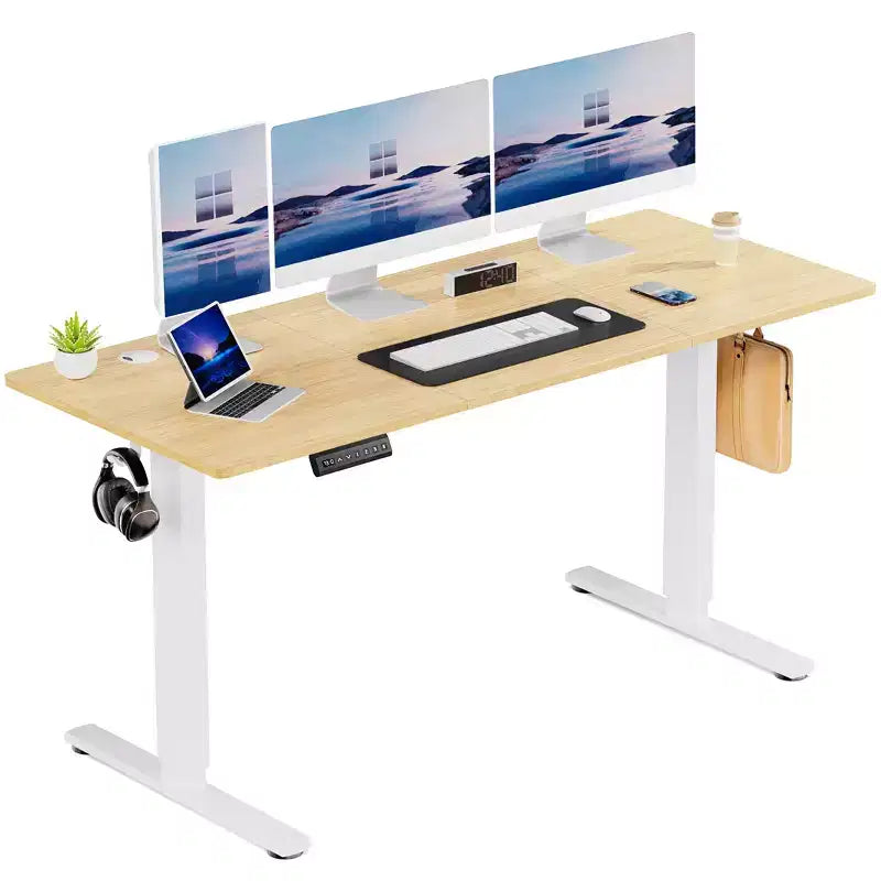 Bureau debout électrique JIONJOY 63 - Conception en trois panneaux, poste de travail réglable en hauteur avec préréglages de mémoire, moteur silencieux