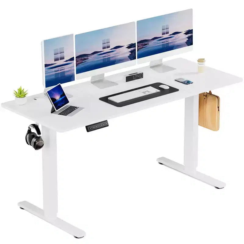 Bureau debout électrique JIONJOY 63 - Conception en trois panneaux, poste de travail réglable en hauteur avec préréglages de mémoire, moteur silencieux