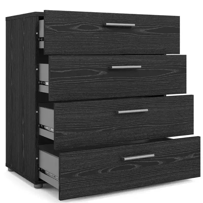 Tvilum, Commode à 4 tiroirs Austin, imitation bois noir