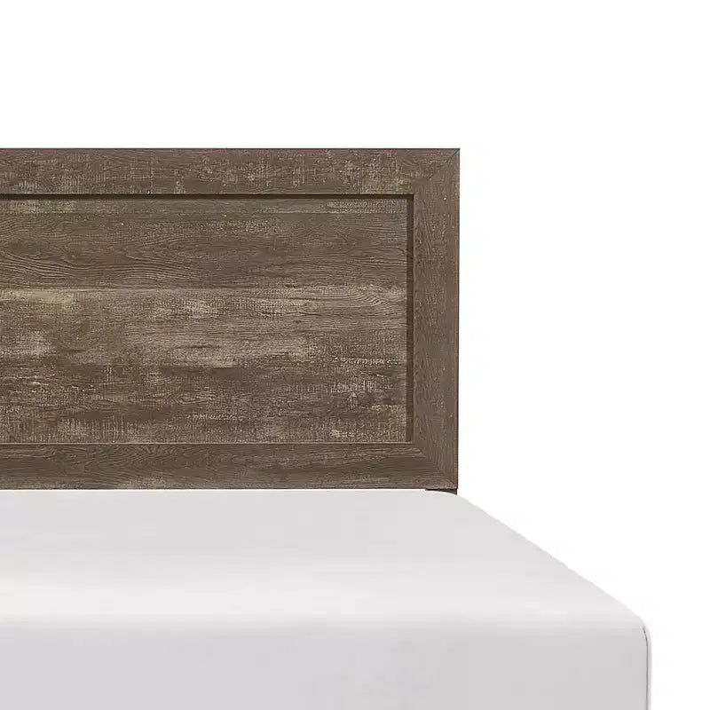 Lit à panneaux complet GDFStudio Geoffrey rustique marron en bois