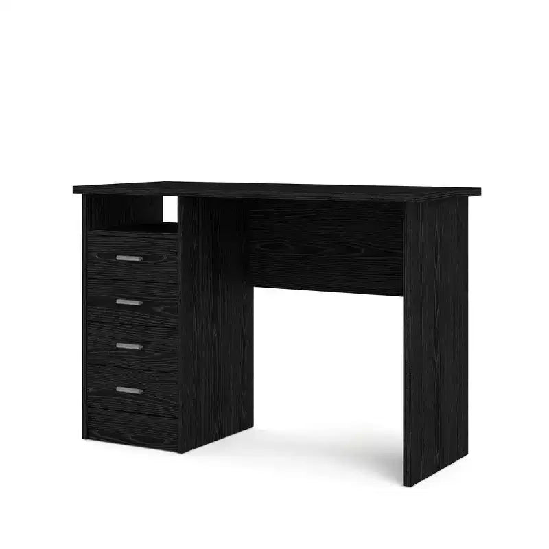 Tvilum, Bureau 4 tiroirs Bois veiné noir