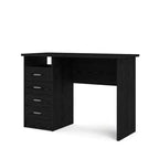 Tvilum, Bureau 4 tiroirs Bois veiné noir