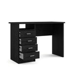 Tvilum, Bureau 4 tiroirs Bois veiné noir