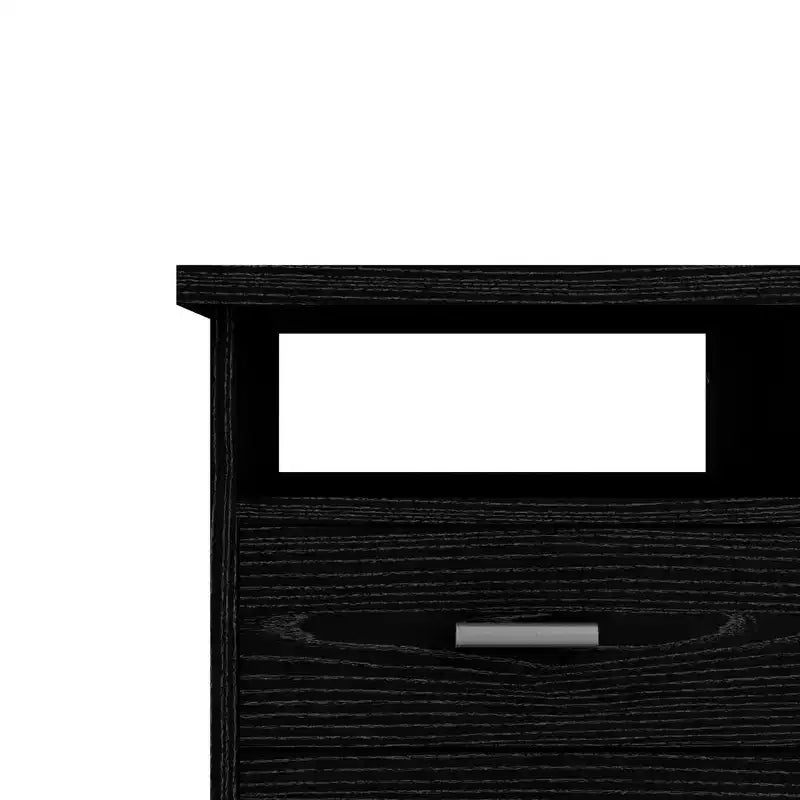 Tvilum, Bureau 4 tiroirs Bois veiné noir