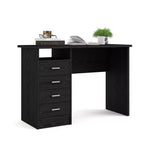 Tvilum, Bureau 4 tiroirs Bois veiné noir