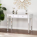 Console à 2 tiroirs Mirage Mirrored - Argent - SEI