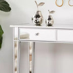 Console à 2 tiroirs Mirage Mirrored - Argent - SEI