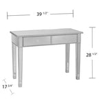Console à 2 tiroirs Mirage Mirrored - Argent - SEI