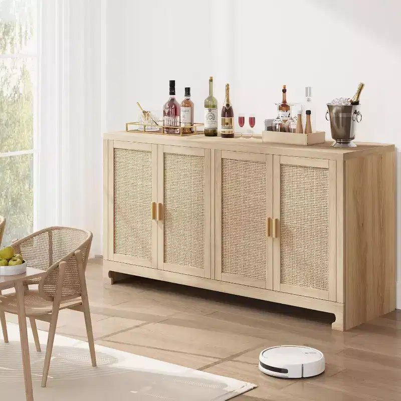 Armoire de rangement moderne en rotin