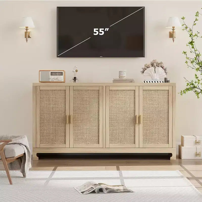 Armoire de rangement moderne en rotin
