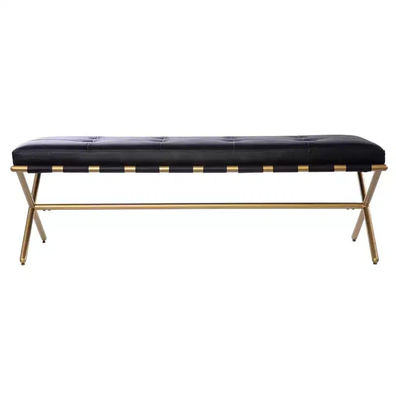 Clairvoix Upholstered Entryway Bench - Black - SEI