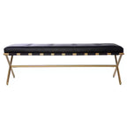 Clairvoix Upholstered Entryway Bench - Black - SEI