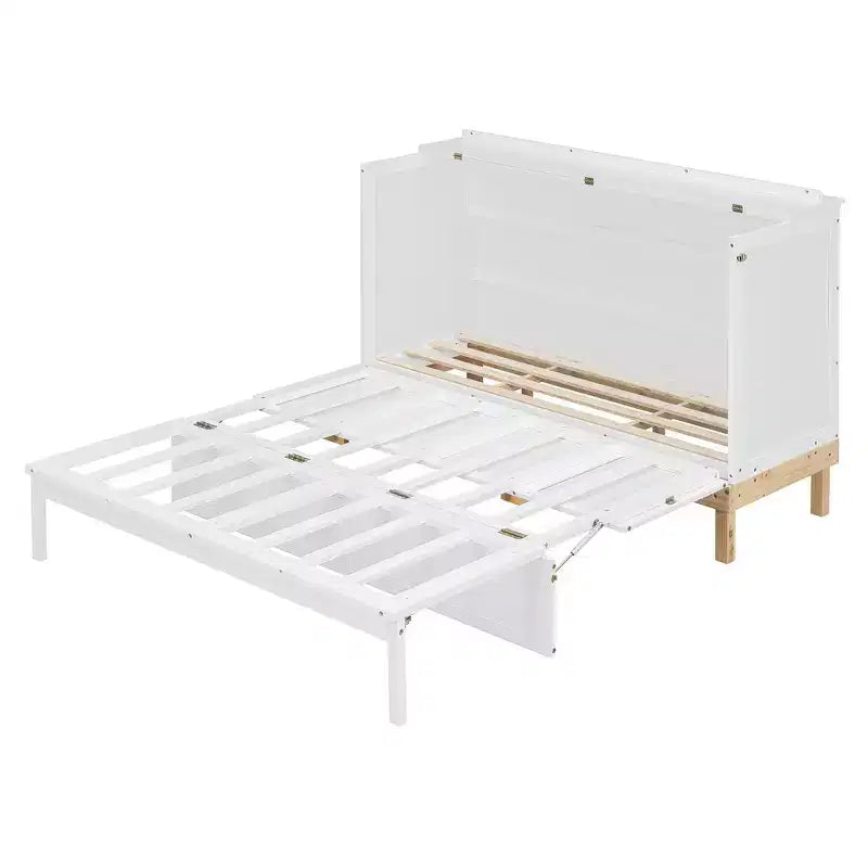 Lit escamotable grand lit (Queen Size) Whisen, peu encombrant, construction durable, installation simple avec quincaillerie incluse