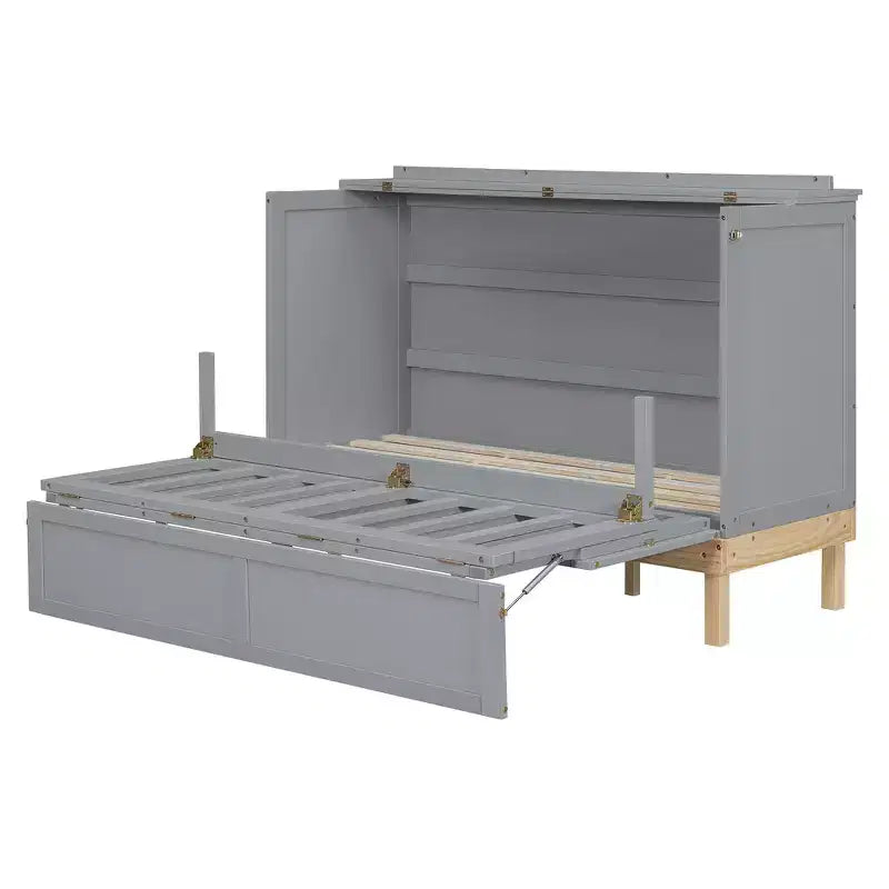 Lit escamotable grand lit (Queen Size) Whisen, peu encombrant, construction durable, installation simple avec quincaillerie incluse