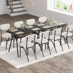 Ensemble de salle à manger hauteur comptoir pour 4 - Table rectangulaire compacte avec rangement et chaises en velours