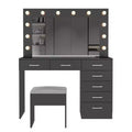 Black Vanity Table Set